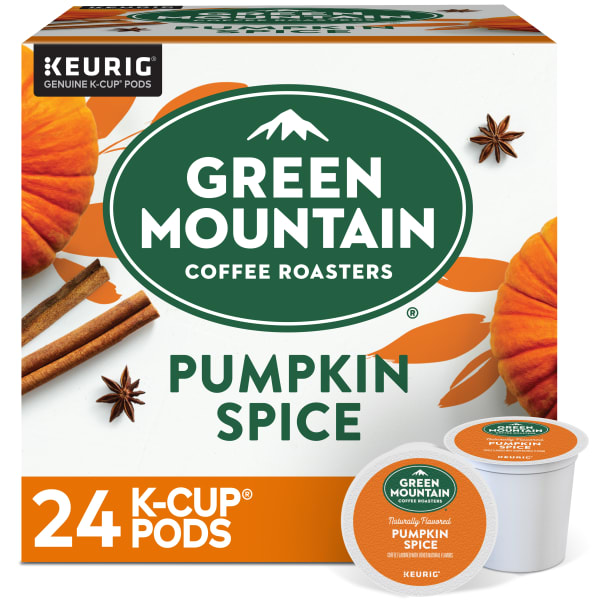 Green Mountain Coffee Single-Serve Coffee K-Cup Pods, Pumpkin Spice, Carton Of 24