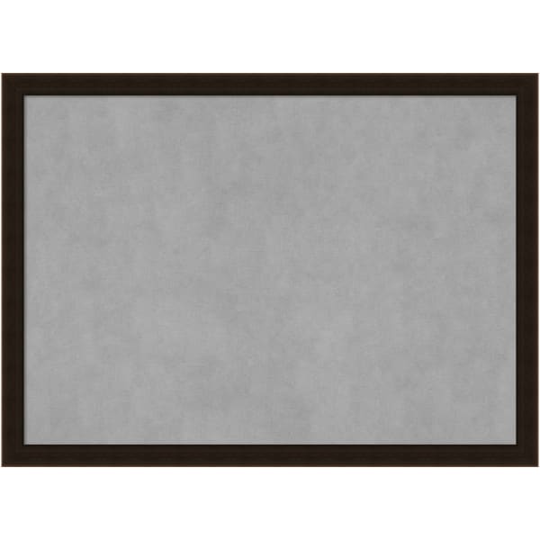 Amanti Art Magnetic Bulletin Board, Steel/Aluminum, 30in x 22in, Espresso Brown Wood Frame