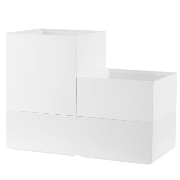 Bostitch Konnect 3-Piece Stackable Storage Cup Set, White