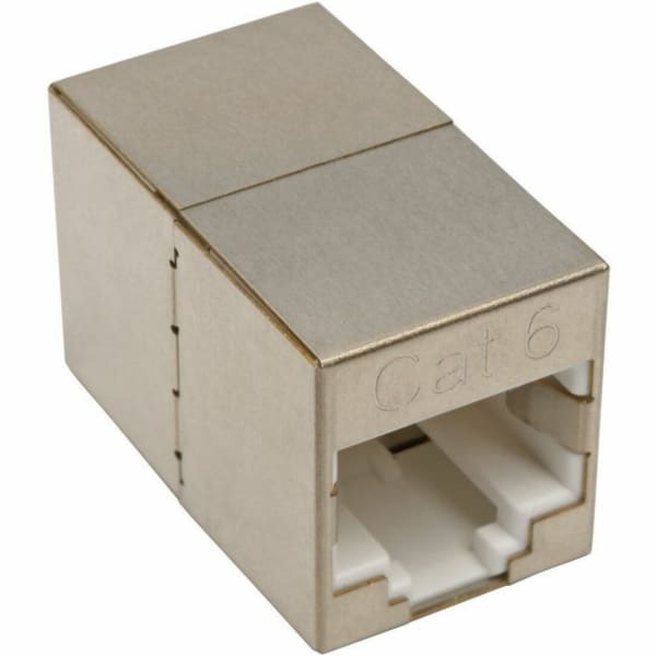 Tripp Lite Cat6 Straight-Through Modular Shielded Compact In-Line Coupler (RJ45 F/F), TAA - Network coupler - N234001SH