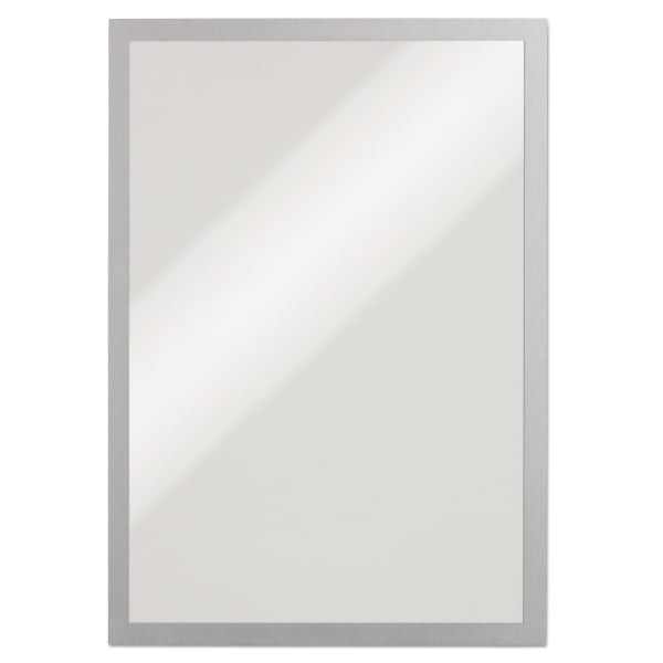 DURABLE DURAFRAME Sign Holders, 12in x 18in, Silver, Set Of 2 Holders
