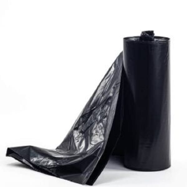 MultiPlast Systems Low Density Can Liners, 40 Gallon, 40 x 46 , 20% Recycled, Black, 10 Bags Per Pack, Case Of 10 Packs