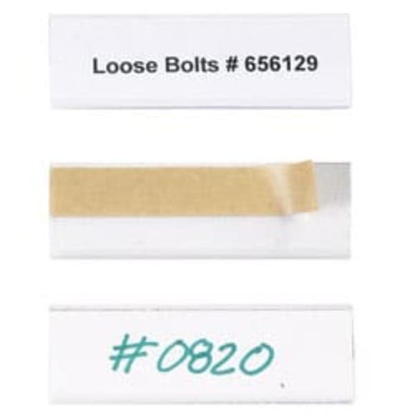 Open-Edge Plastic Label Holder, 1in x 3in, Clear, Pack Of 50