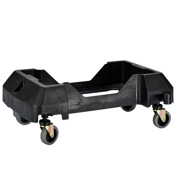 Alpine Industries 477 Trash Bin Compatible Rectangular Trash Can Dolly, 8-1/4inH x 24-7/16inW x 15-3/4inD, Black
