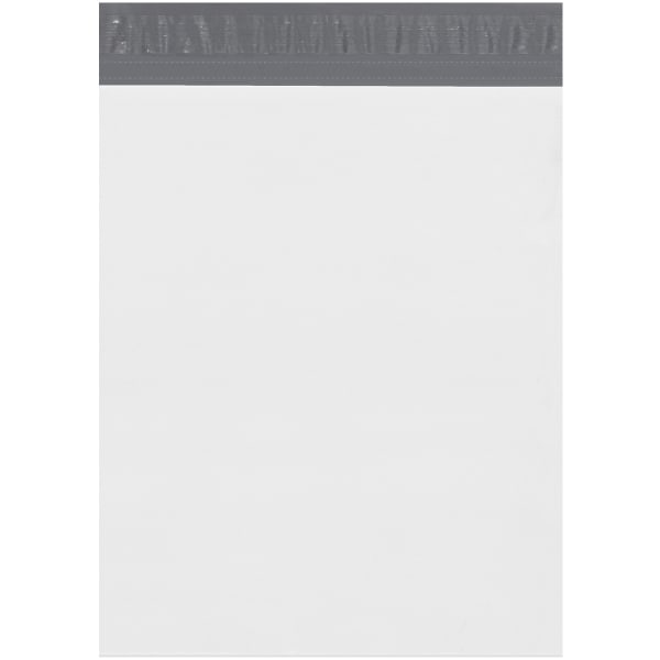 Partners Brand Expansion Poly Mailers, 13inH x 16inW x 4inD, White, Case Of 100