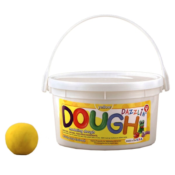 Hygloss Dazzlin Dough, 3 Lb Tub, Yellow, Pack Of 3 Tubs
