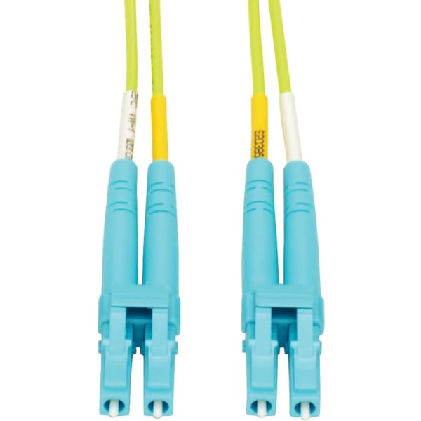 Eaton Tripp Lite Series 100G Duplex Multimode 50/125 OM5 Fiber Optic Cable, Lime Green, LC/LC, 1 m (3.3 ft.) - Patch cable - LC multi-mode (M) to LC multi-mode (M) - 1 m - fiber optic - duplex - 50 / 125 micron - IEEE 802.3ae/OM5 - lime green