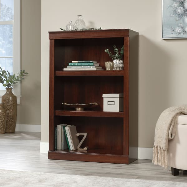 Realspace 45inH 3-Shelf Bookcase, Mulled Cherry