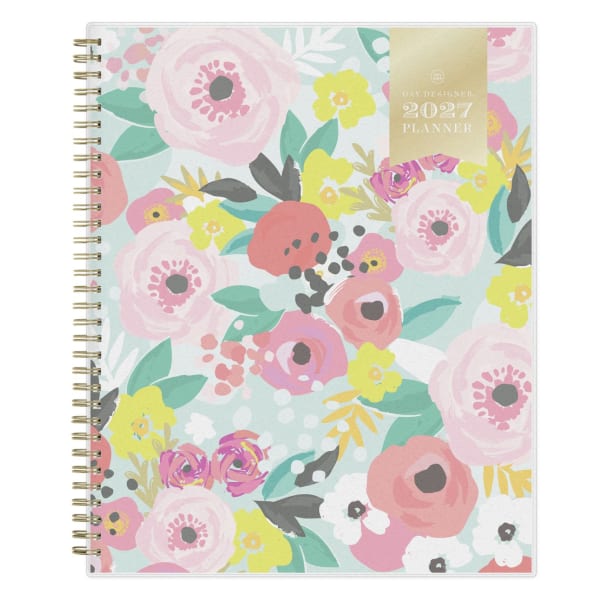 2027 Blue Sky Secret Garden Mint Weekly/Monthly Planning Calendar, 8.5x11, 0%, Frosted PP, Jan-Dec, RY27