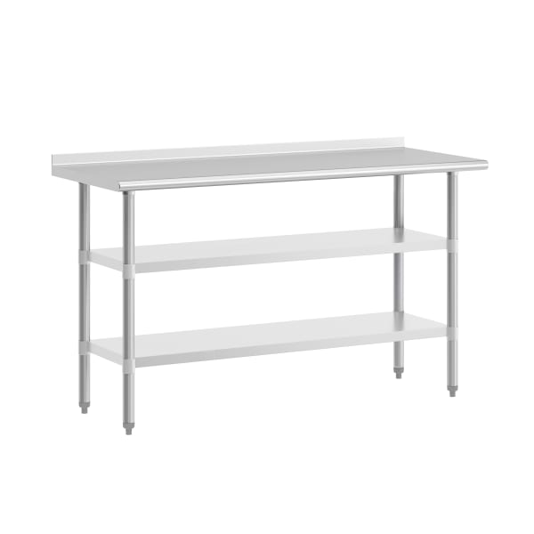 Flash Furniture Stainless Steel Work Table, 36inH x 60inW x 24inD, Silver