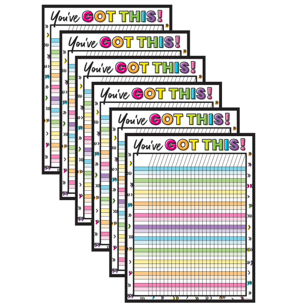 Carson Dellosa Education Incentive Chart, Kind Vibes 17in x 22in, Pack Of 6