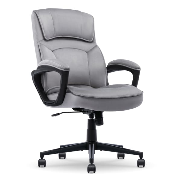 Serta Comfort Classic Ergonomic Fabric High-Back Executive Office Chair, Gray