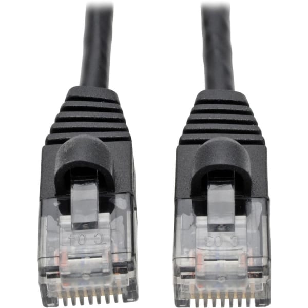 Tripp Lite Cat6a 10G Snagless Molded Slim UTP Ethernet Cable (RJ45 M/M) Black 1 ft. (0.31 m)