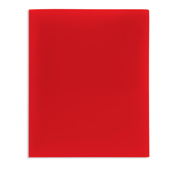 Office Depot Brand School-Grade 2-Pocket Poly Folder, Letter Size, Red