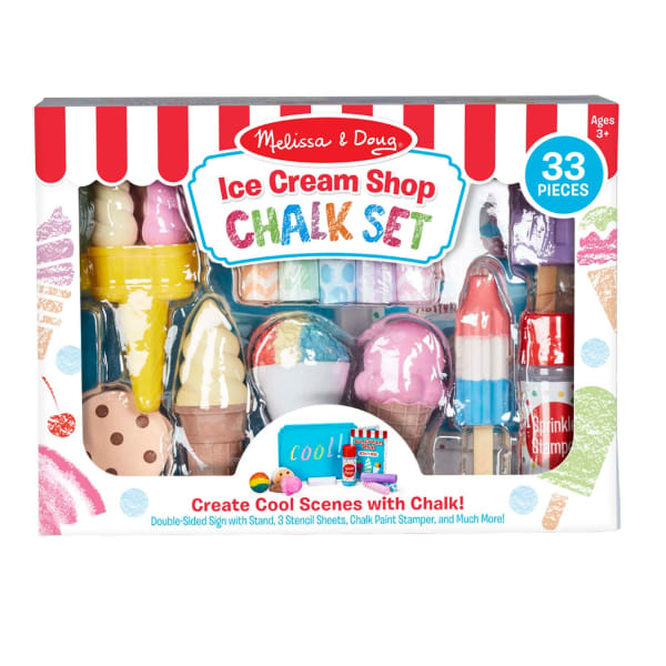 Melissa & Doug Ice Cream Shop Chalk Play Set