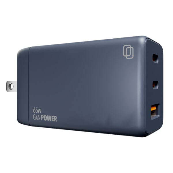 cellhelmet 3-Port 65-Watt USB-C And USB-A GaN Wall Charger, Gray