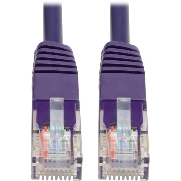 Tripp Lite Cat5e 350 MHz Molded UTP Patch Cable (RJ45 M/M), Purple, 6 ft. - First End: 1x RJ-45 Male Network - N002006PU