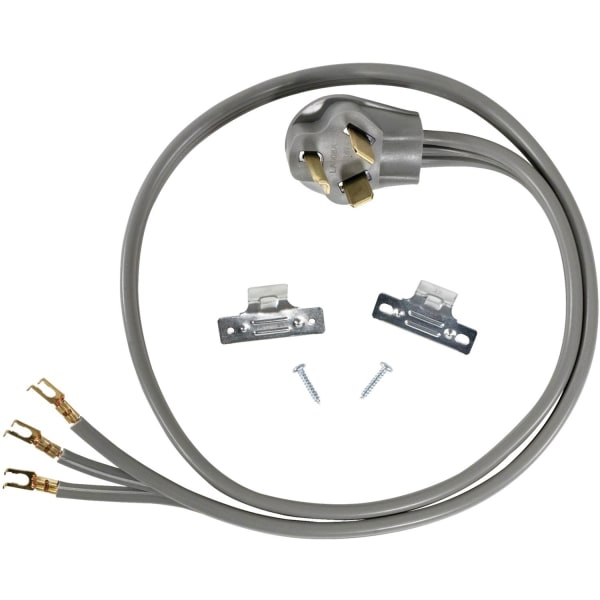 Certified Appliance Accessories 3-Wire Open-End-Connector 30-Amp Dryer Cord - - 901012