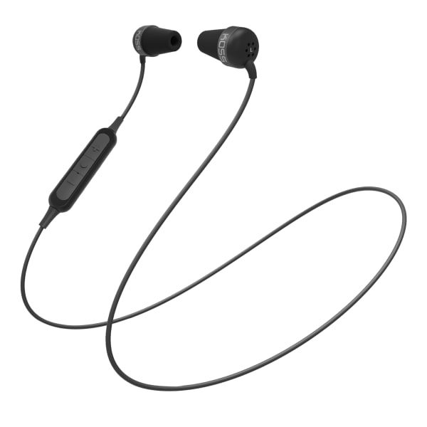 Koss The Plug Bluetooth Earbuds With Microphone And In-Line Control, Black, 196982.102