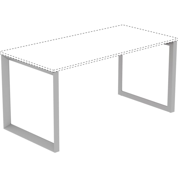 Lorell Relevance Series Desk-height Side Leg Frame - Finish: Silver