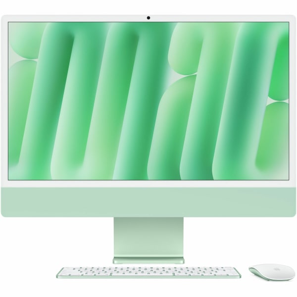 Apple iMac MWUY3LL/A All-in-One Computer - Apple M4 - 16 GB - 256 GB SSD - 24in 4.5K - Desktop - Green - MWUY3LLA