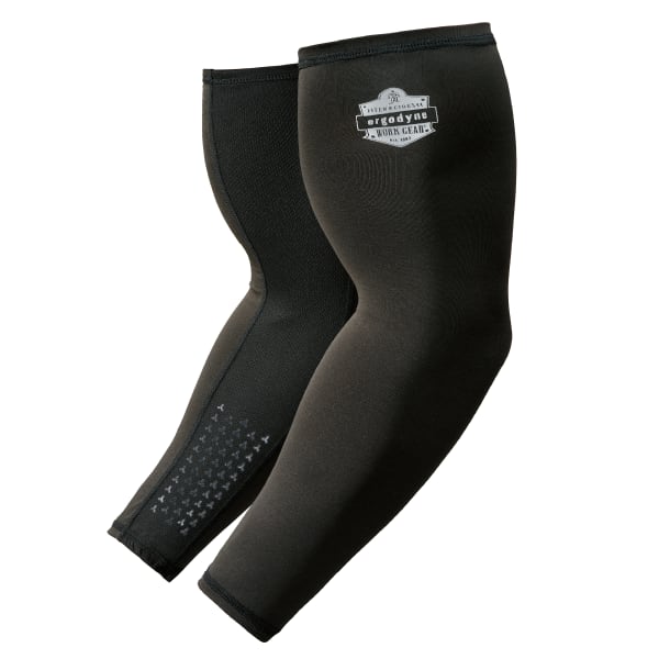 Ergodyne Chill-Its 6691 Cooling Arm Sleeves, Medium, Black, Pair Of 2 Sleeves