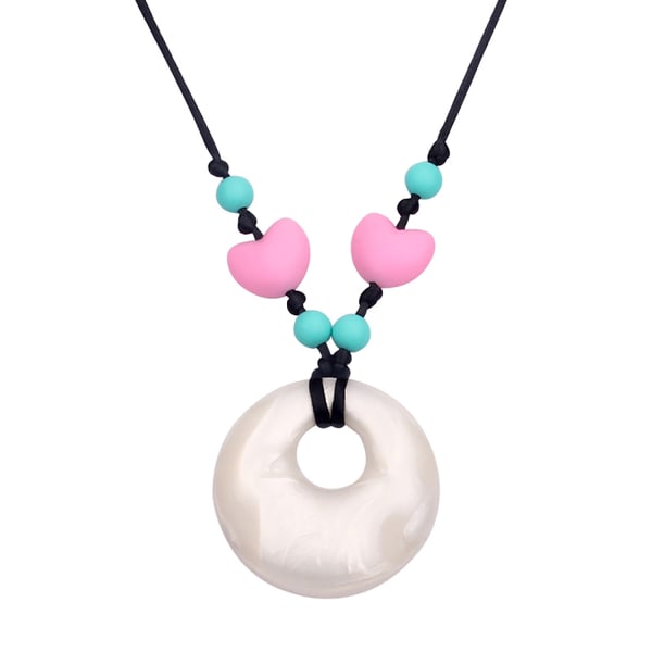 The Pencil Grip Silicone Teething Necklace, 26in, Heart