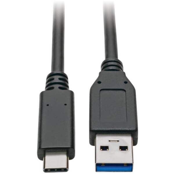 Tripp Lite USB C to USB-A Cable 3.1 10 Gbps USB-IF Certified USB Type C M/M 3ft - 1.25 GB/s - 3 ft - 1 x Type A Male USB - 1 x Type C Male USB - Nickel Plated Connector - Gold Plated Contact - Black