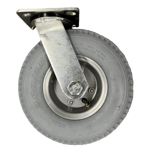 CSL Pneumatic Caster, Swivel, 8in, Gray