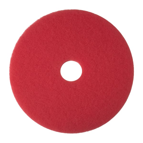 Niagara 5100N Buffing Floor Pads, 13in Diameter, Red, Case Of 5