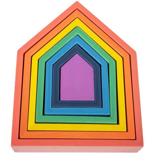 Tickit Rainbow Architect Houses, Set Of 7