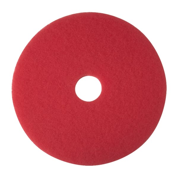 Niagara 5100N Buffing Floor Pads, 17in Diameter, Red, Case Of 5