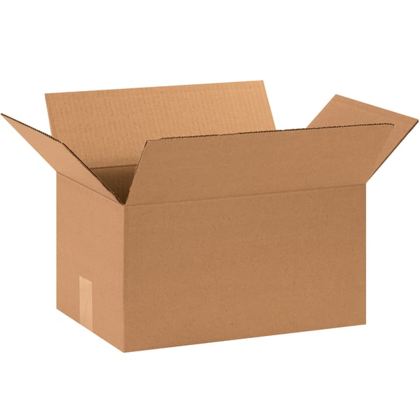 Partners Brand Corrugated Boxes, 8inH x 9inW x 15inD, 15% Recycled, Kraft, Bundle Of 25