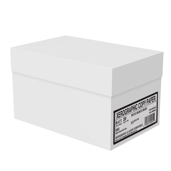 SKILCRAFT Xerographic Copy Paper, 10 Reams,  White, Letter (8.5in x 11in), 5000 Sheets Per Case, 20 Lb, 92 Brightness,  92 Brightness