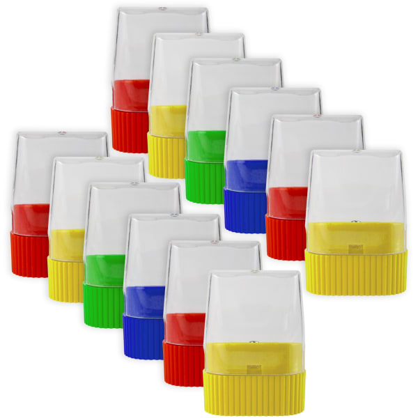 Trailmaker Dome Single Hole Handheld Pencil Sharpeners, 2-1/4inH x 5/16inW x 1-1/2inD, Assorted Colors, Pack Of 100 Sharpeners