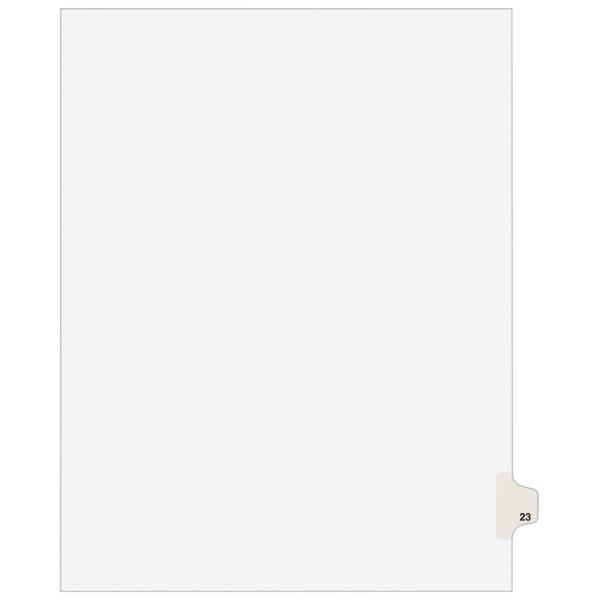 Avery Individual Legal Dividers Avery Style, Letter Size, Side Tab #23, White Dividers/White Tabs