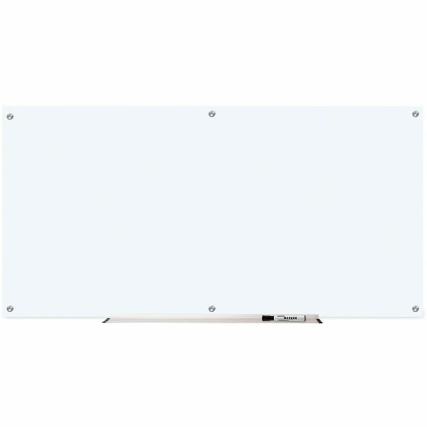Lorell Glass Unframed Dry-Erase Whiteboard, 36in x 72in, White