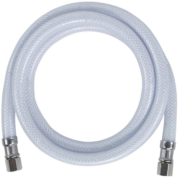 Certified Appliance Accessories PVC Ice Maker Connector with 1/4in Compression - 60in - White - Polyester, Polyvinyl Chloride (PVC), Stainless Steel