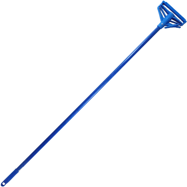 Globe Commercial Products Fiberglass Quick Release Mop Handle, 60in, Blue