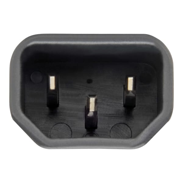 Eaton Tripp Lite Series NEMA 5-15R to C14 Power Cord Adapter - 15A, 125V, Black - 1x IEC 60320 C14 Plug - P002000