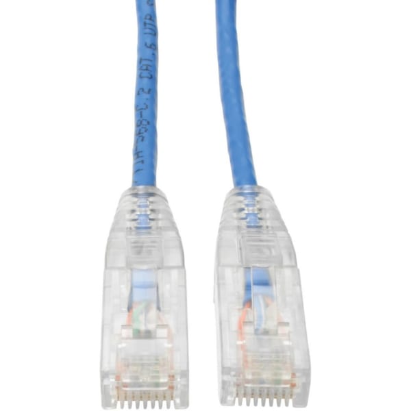 Tripp Lite Cat6 UTP Patch Cable (RJ45) - M/M, Gigabit, Snagless, Molded, Slim, Blue, 15 ft. - First End: 1x R - N201S15BL
