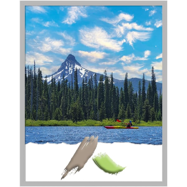 Amanti Art Picture Frame, Opening Size 22in x 28in, 23in x 29in, Hera Chrome