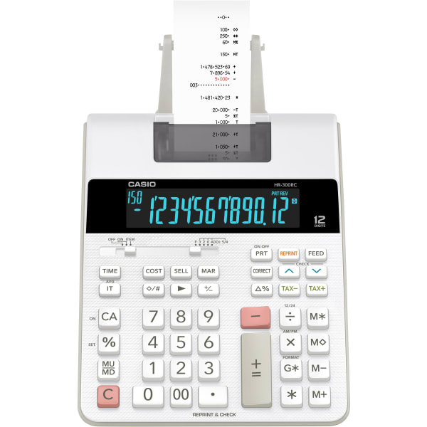 Casio HR-300RC Desktop 2-Color Printing Calculator