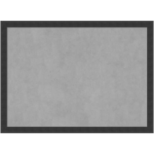 Amanti Art Magnetic Bulletin Board, Steel/Aluminum, 30in x 22in, Mezzanotte Black Wood Frame