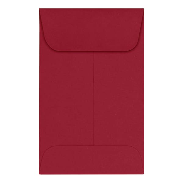 LUX Coin Envelopes, #1, Gummed Seal, Garnet, Pack Of 500