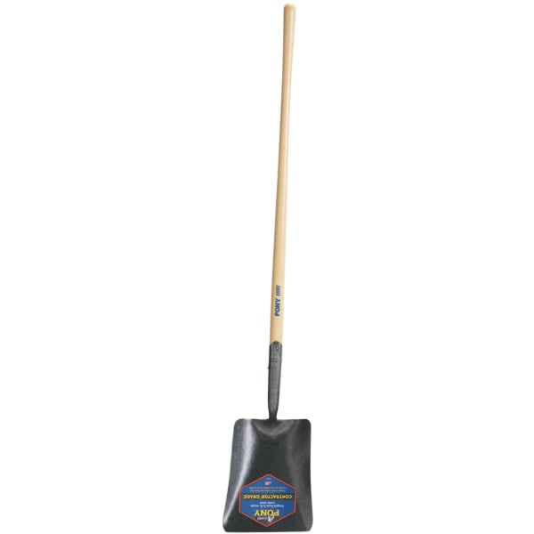 Square Point Shovel, 12 X 9.75 Blade, 47 in White Ash Straight Handle