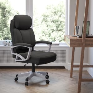 Flash Furniture HERCULES Big  Tall Ergonomic Fabric High Back Swivel Office Chair BlackSilver PopularChairscom   