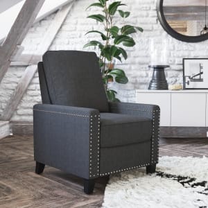 Flash Furniture Carson Transitional Style Push Back Recliner Accent Chair, Gray