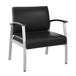 Bush Business Furniture Arrive Bariatric Waiting Room Guest Chair With Arms, Black, Standard Delivery