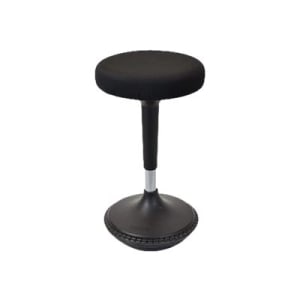 Wobble Stool Standing Desk & Balance Office Stool for Active Sitting Black Adjustable Height 23-33in Sit Stand Up Perching Chair Uncaged Ergonomics